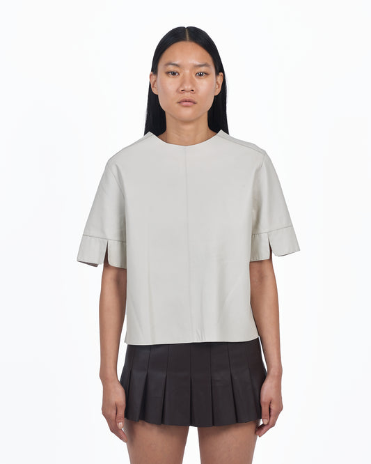Giacca Lusso T-Shirt Leather Off White