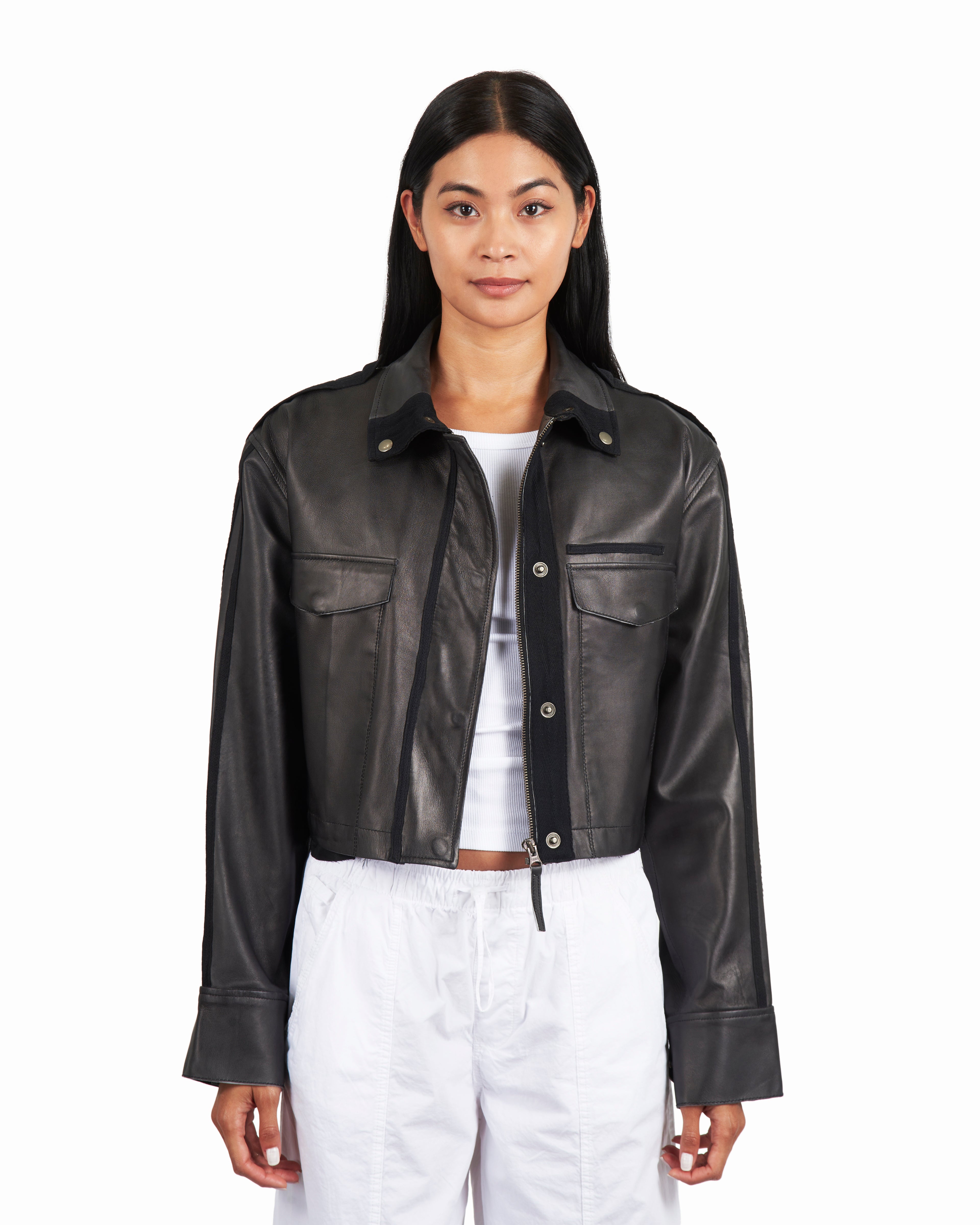 Toni Patina Leather Jacket Black – jakett
