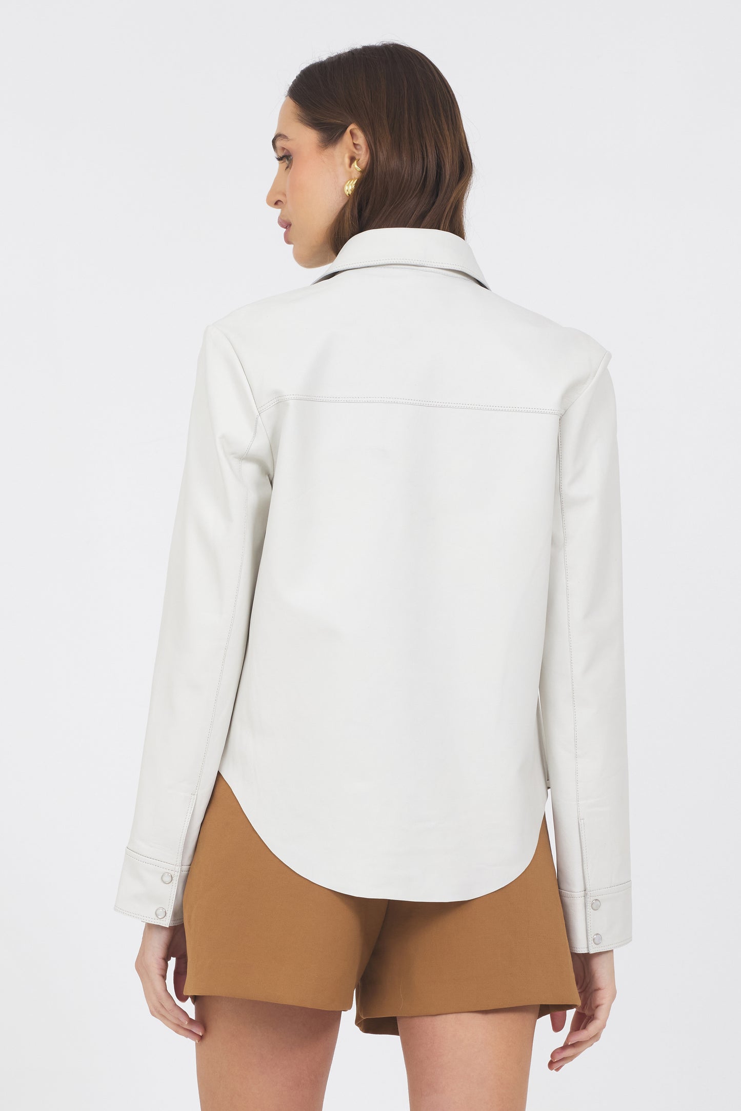 Rowan Washed Leather Jacket White