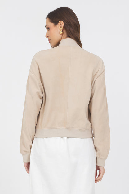 Shai Washed Suede Jacket Beechwood