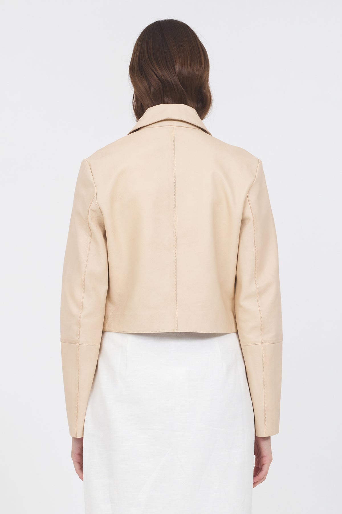 Simona Vintage Leather Jacket Cornmeal