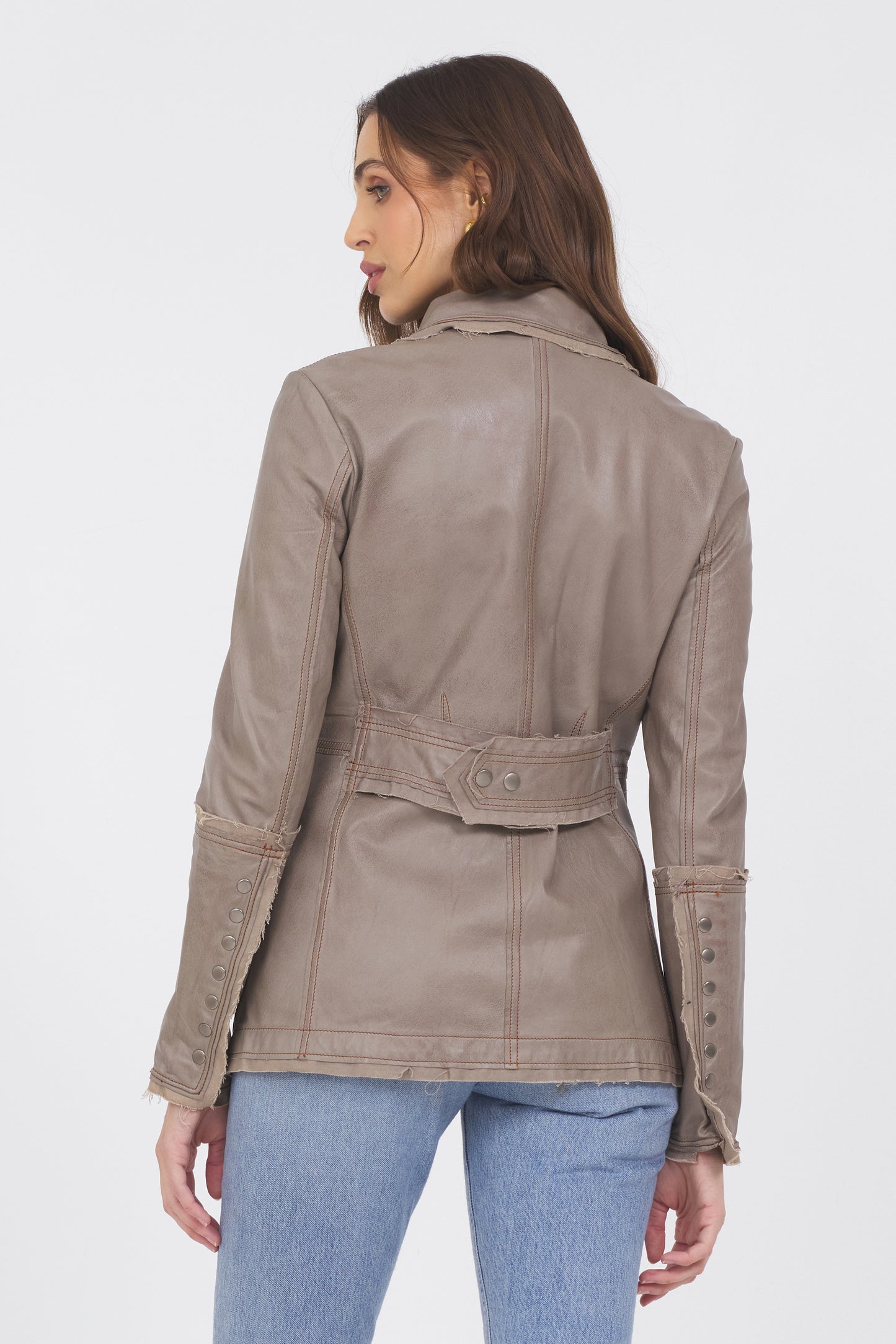 Meryl Vintage Leather Jacket Thunder