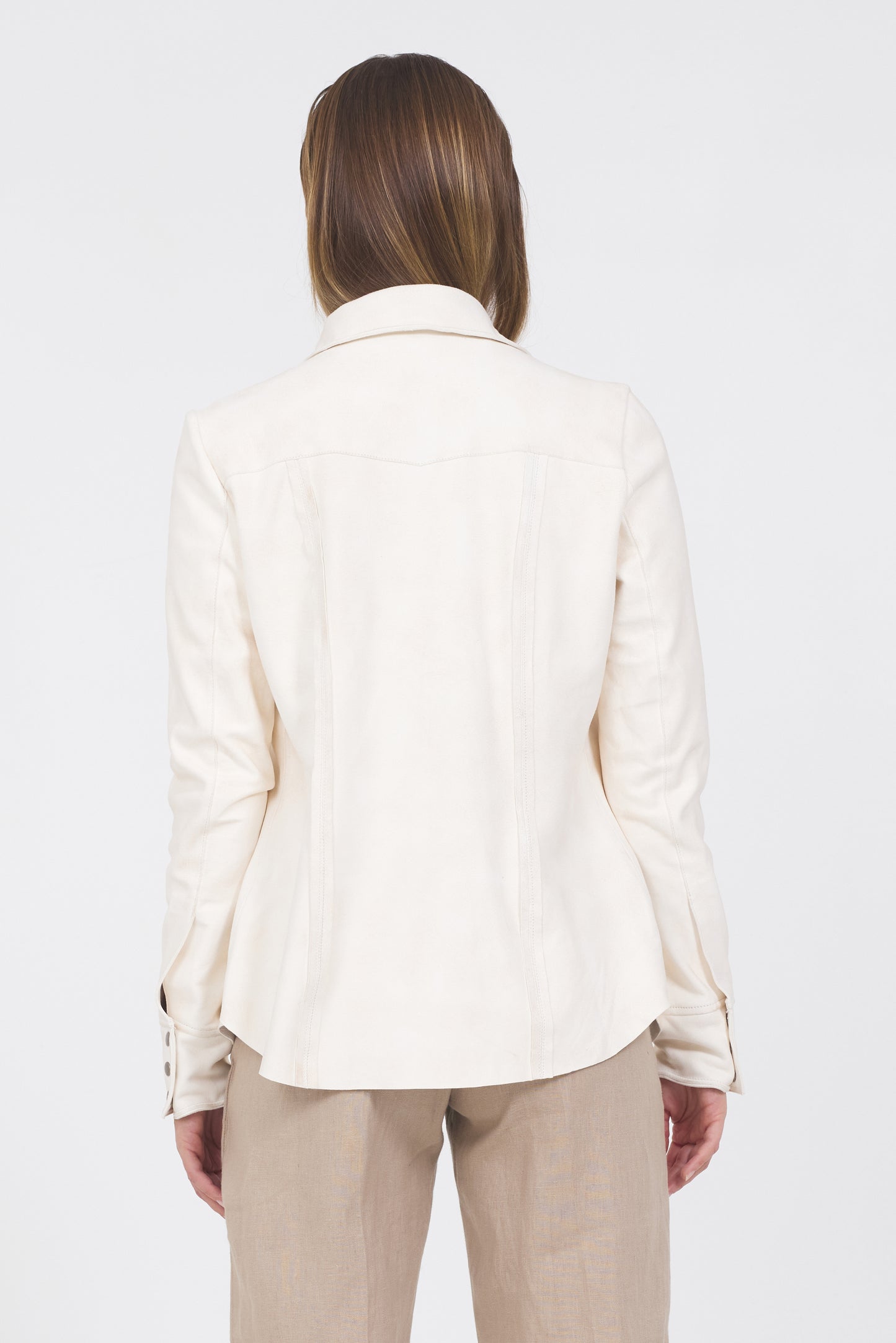 Robin Waxed Suede Jacket Crème Brulee