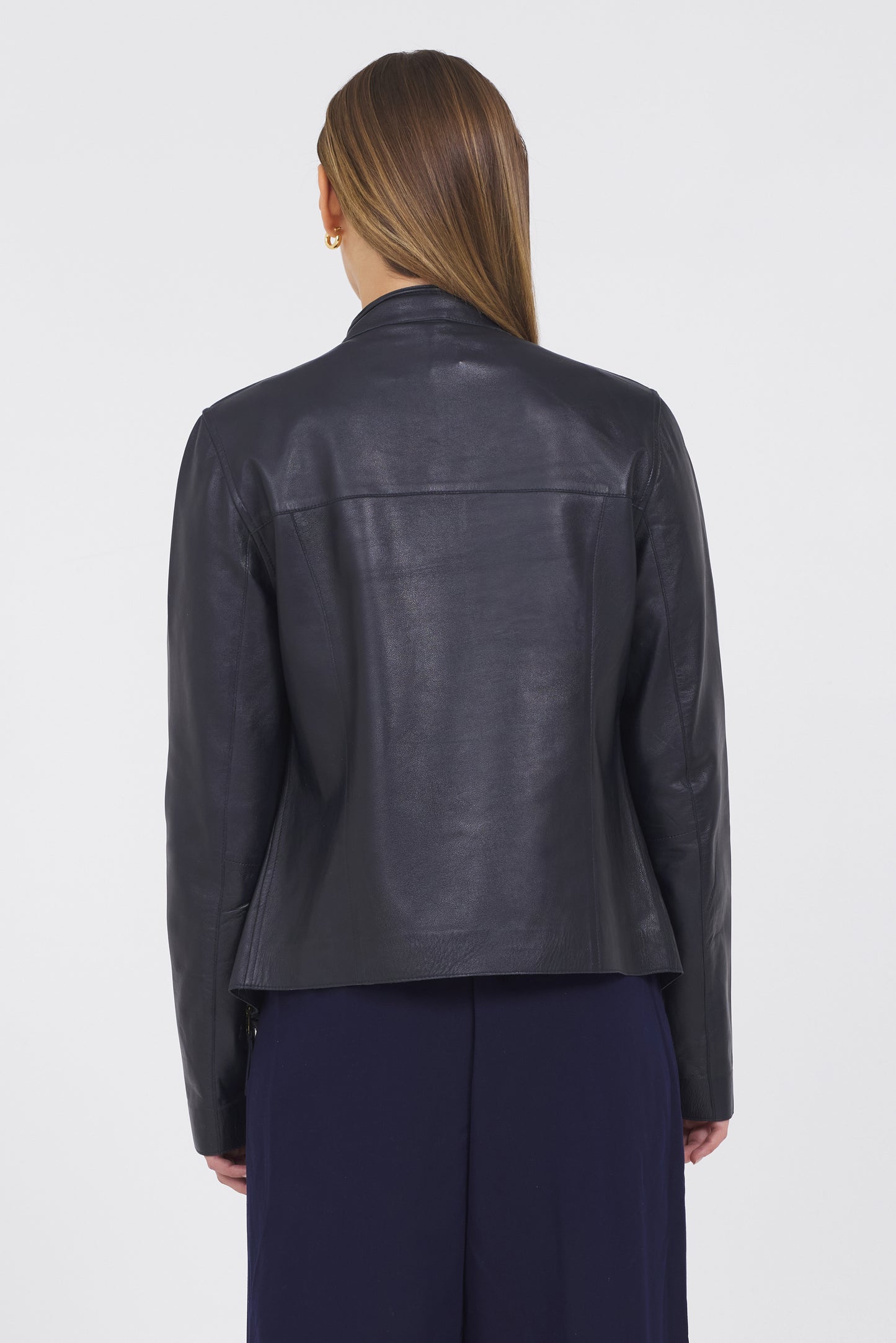 Vespa Vintage Leather Jacket Midnight