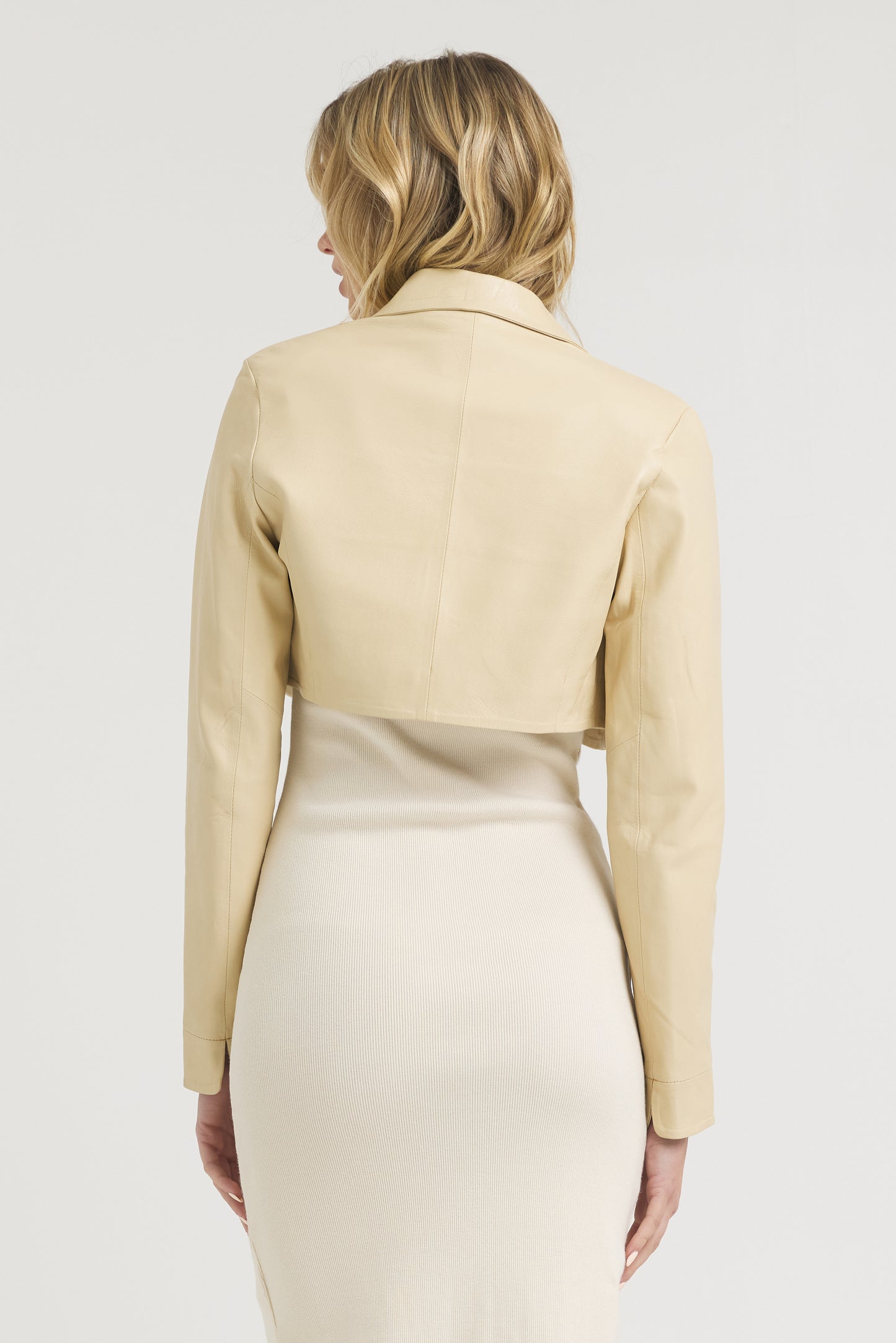 Charlie Burnished Leather Jacket Butter