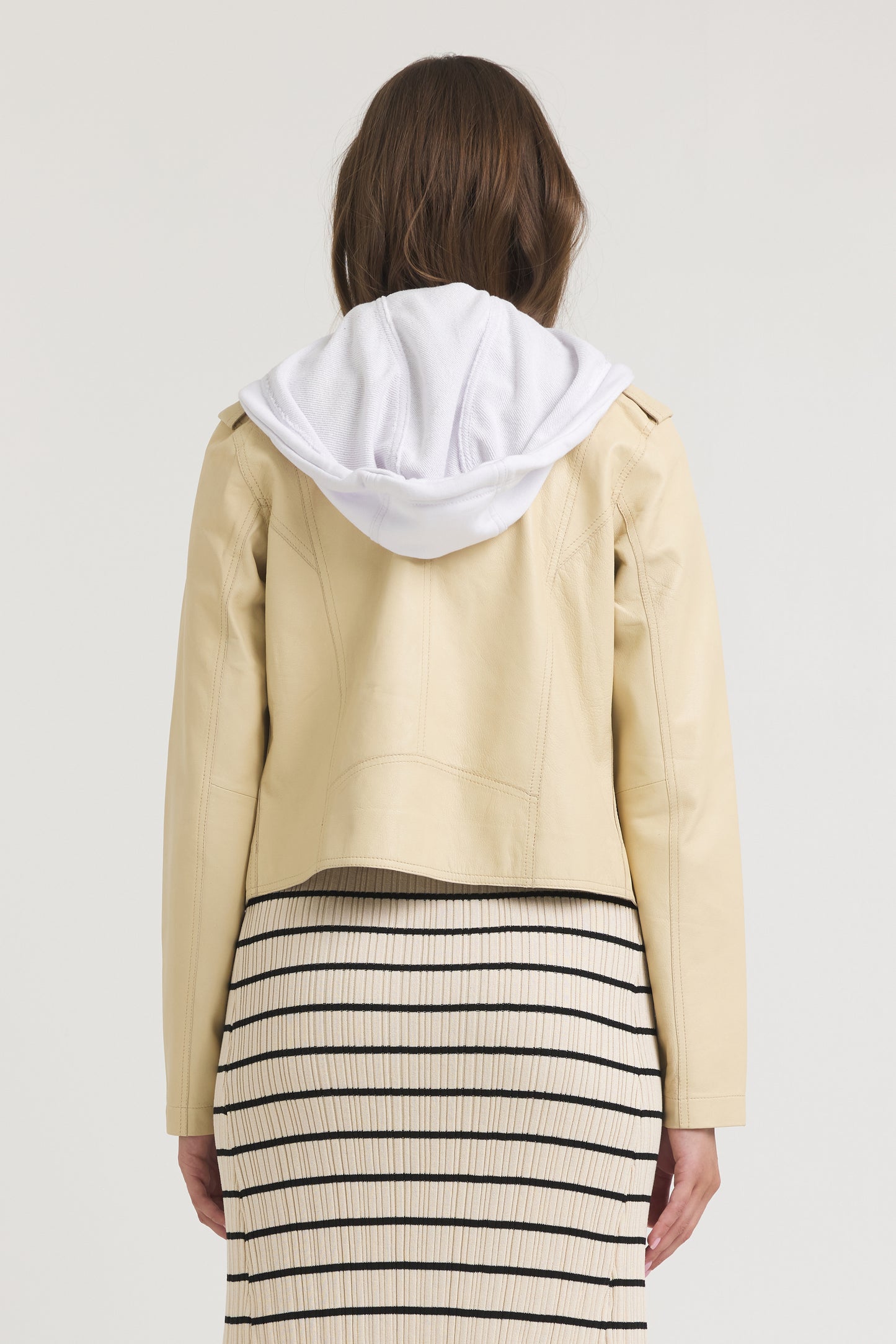 Molly Burnished Leather Jacket Butter