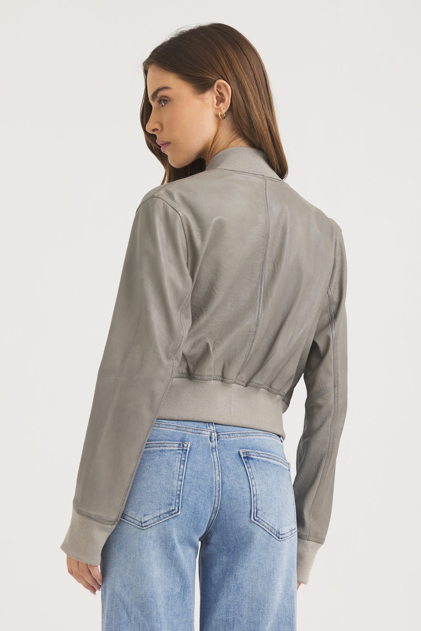 Collins Stonewash Leather Leather Jacket Taupe