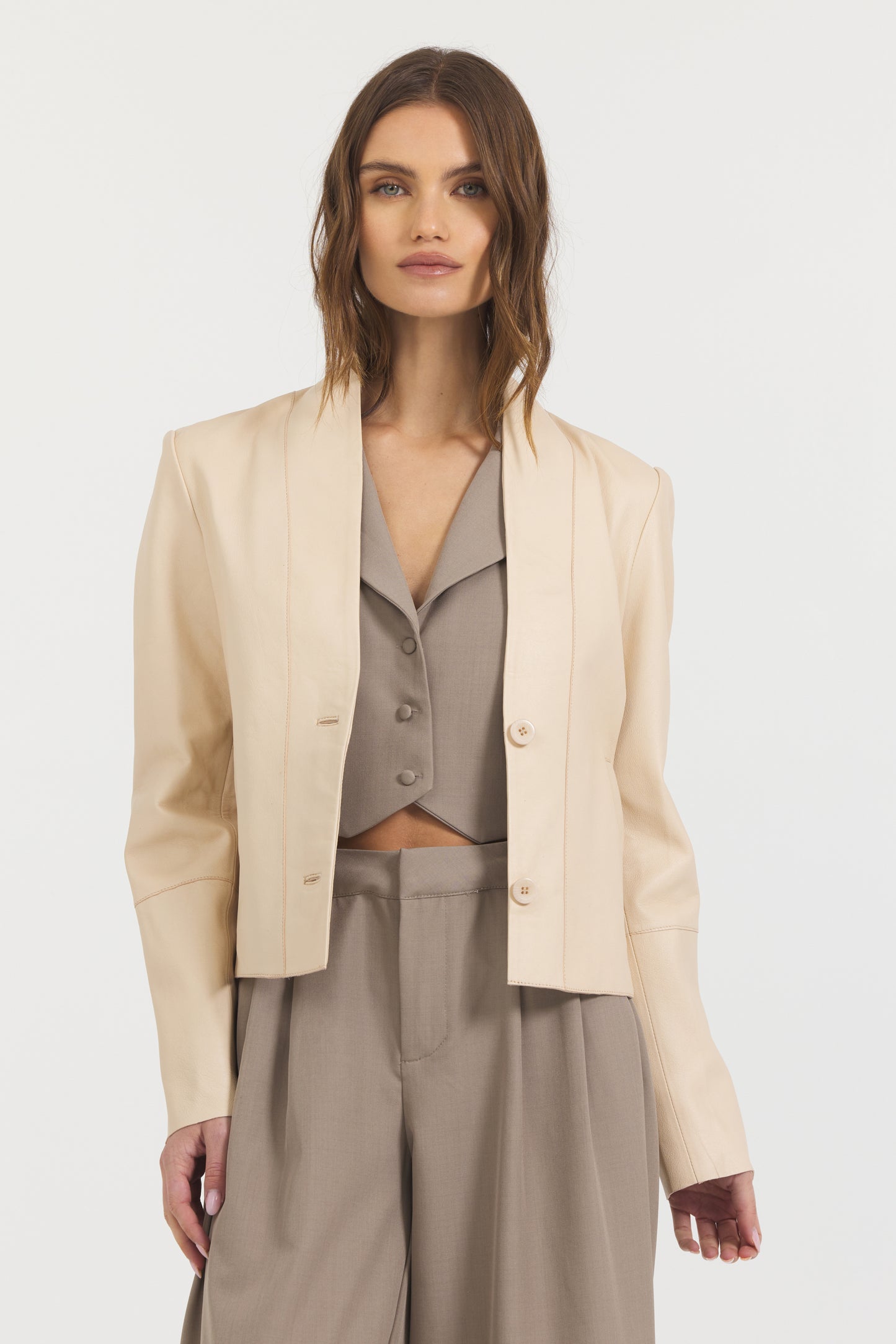 Tessa Vintage Leather Jacket Thunder