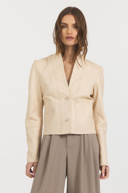 Tessa Vintage Leather Jacket Thunder