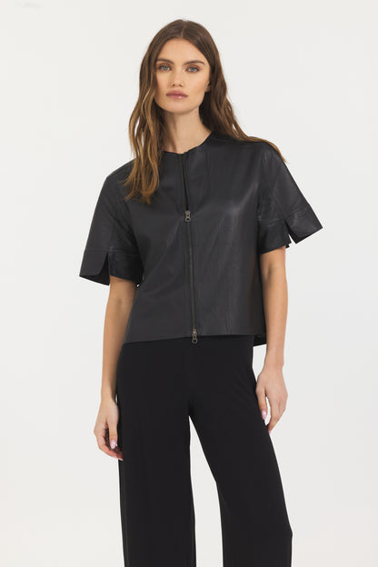 T-Shirt Washed Leather Black