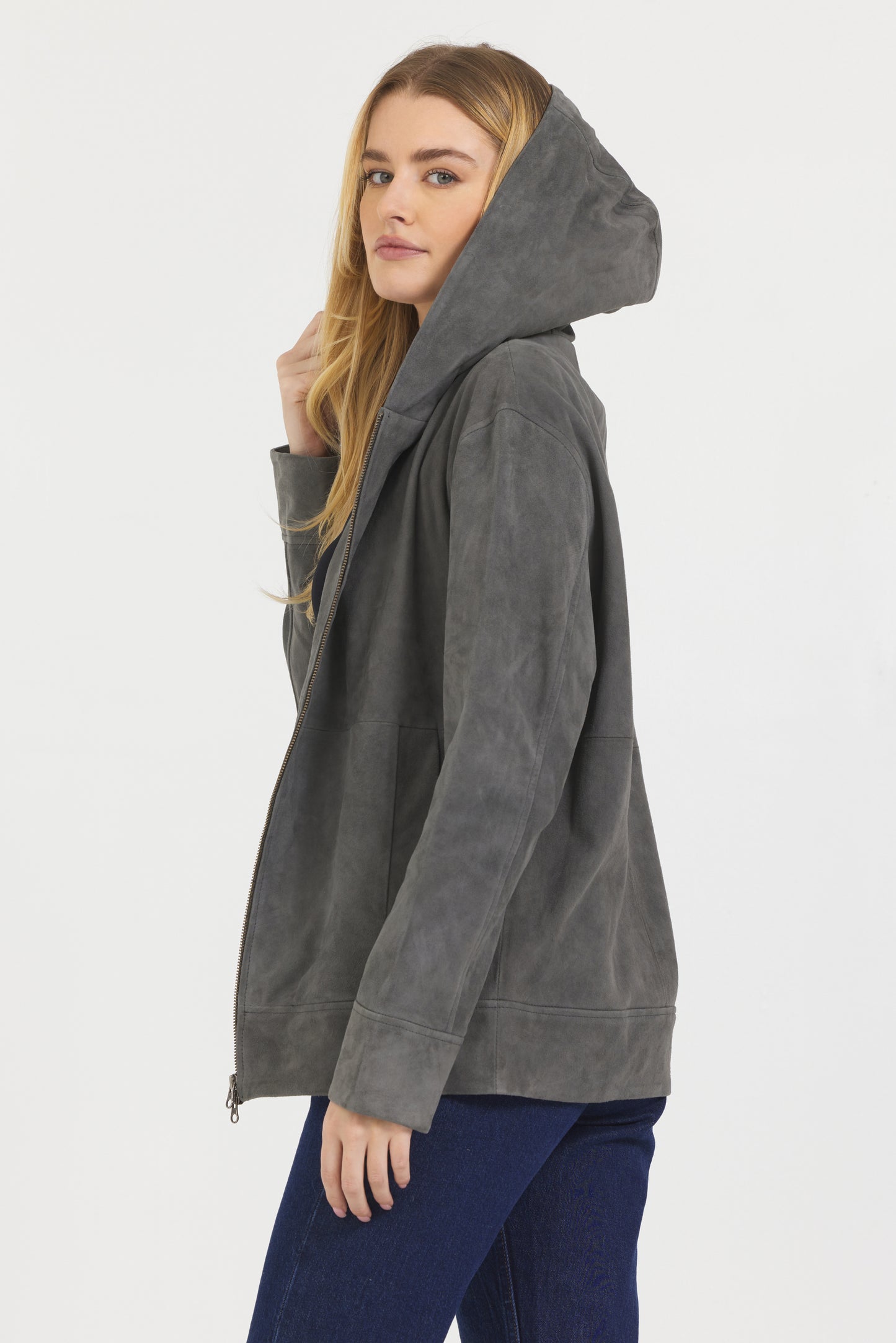 Mason Washed Suede Jacket Greystone