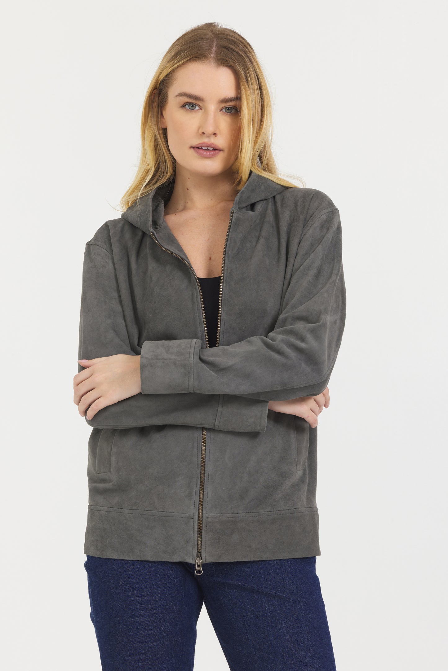 Mason Washed Suede Jacket Greystone