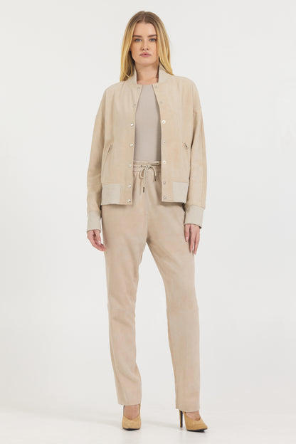 Kyle Washed Suede Jogger Pant Dark Beechwood