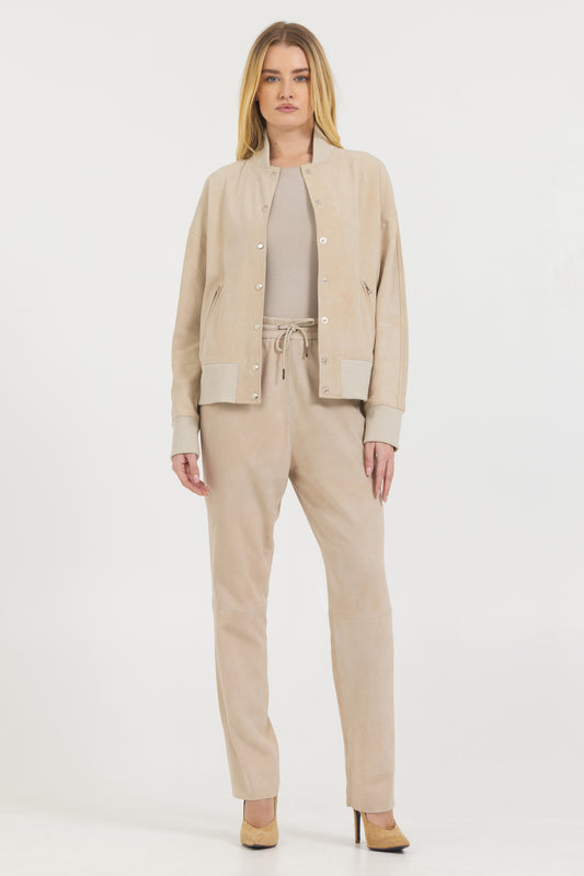 Kyle Washed Suede Jogger Pant Dark Beechwood