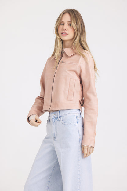 Moira Patina LeatherJacket Pink