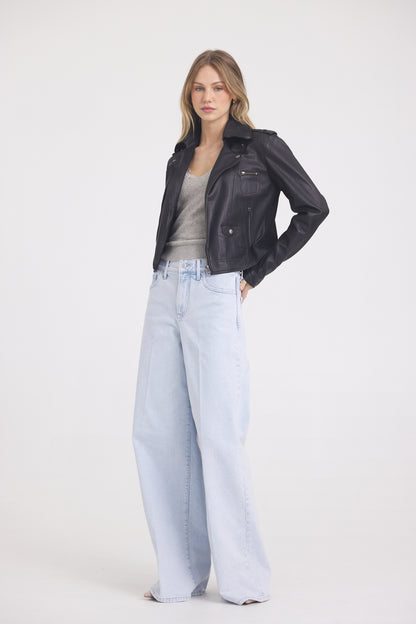 Piper Patina Leather Jacket Black