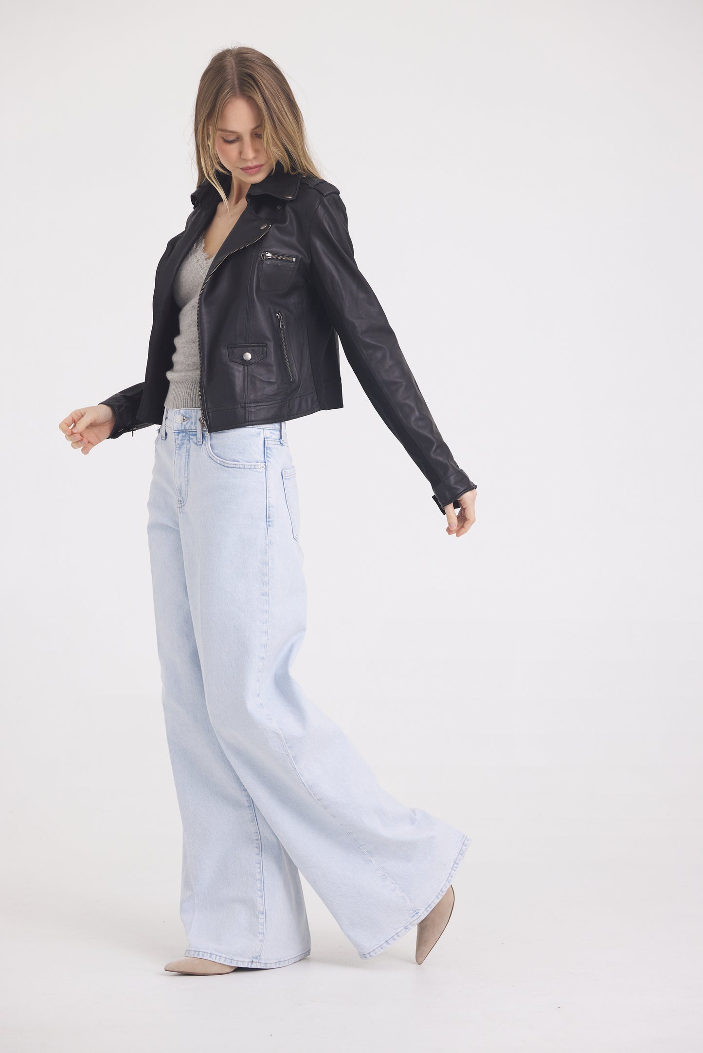 Piper Patina Leather Jacket Black