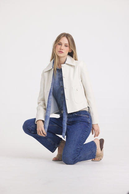 Julie Spray Dye Jacket Oatmeal