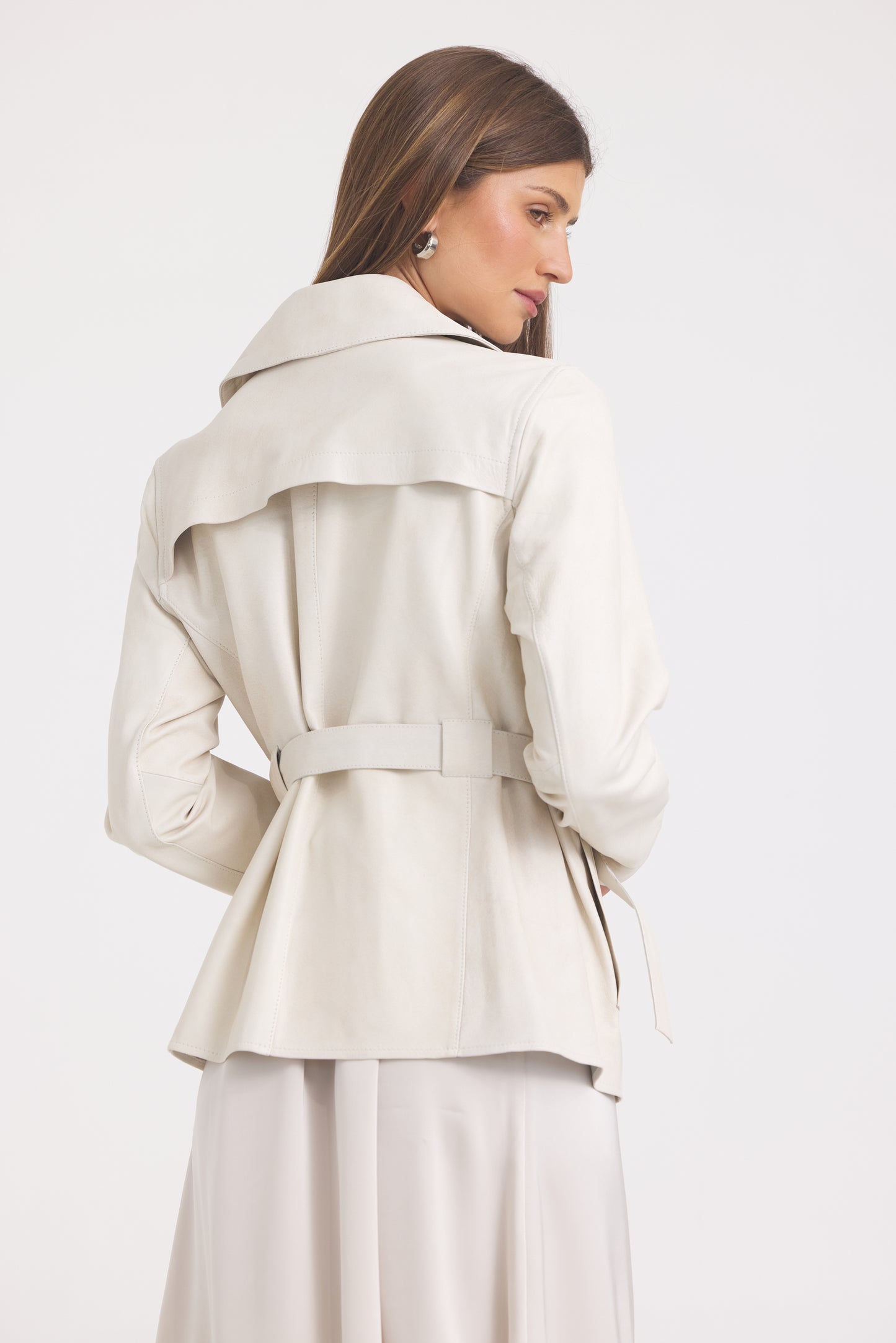 Celine Patina Leather Jacket Talc