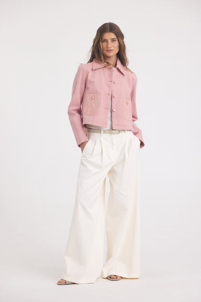 Julie Burnished Leather Lotus