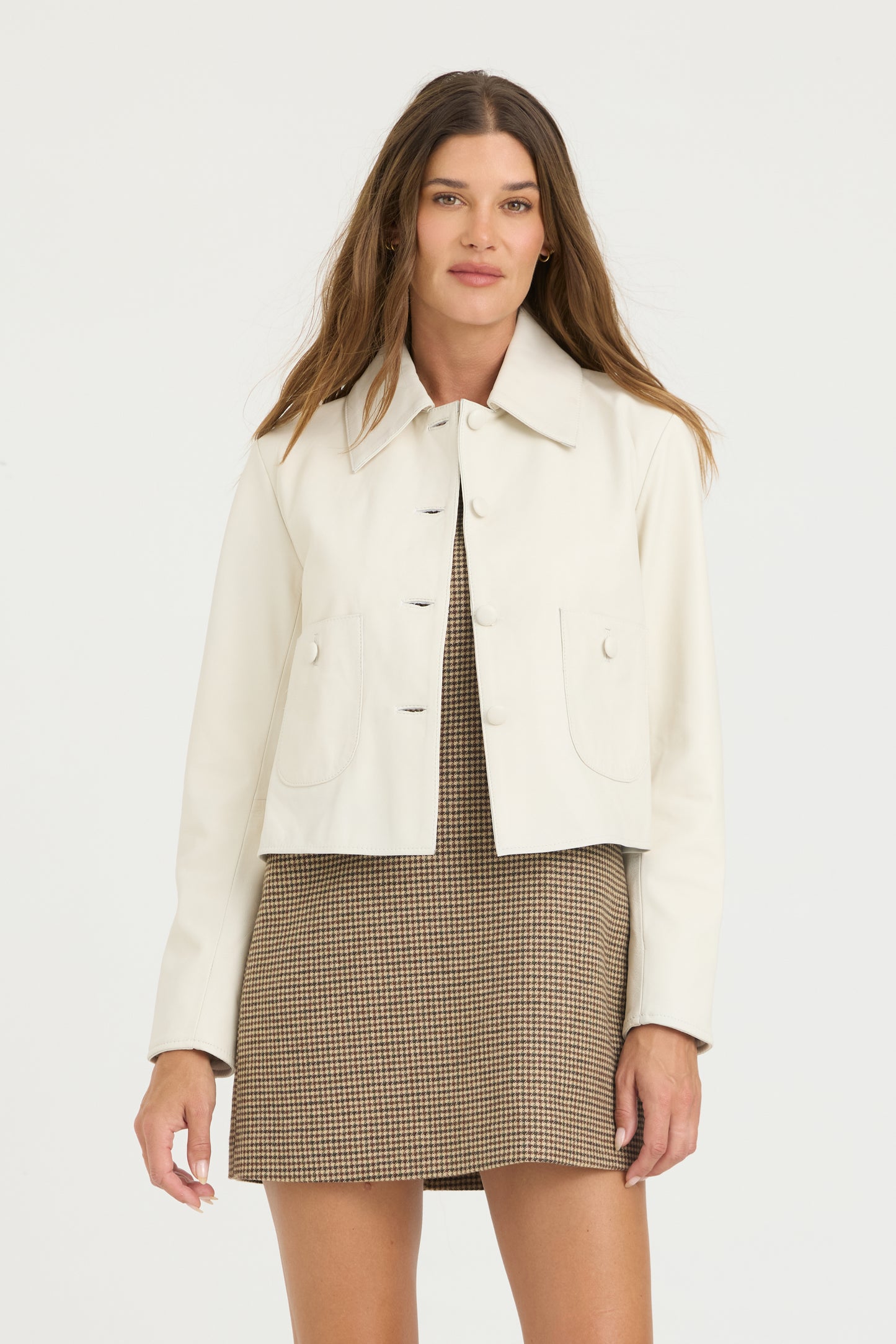 Julie Burnished Leather Creme