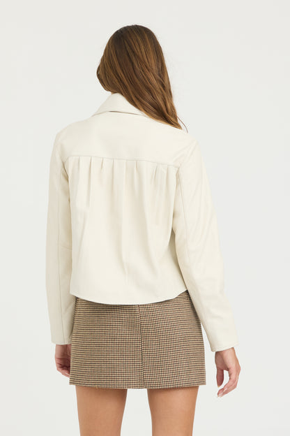 Julie Burnished Leather Creme