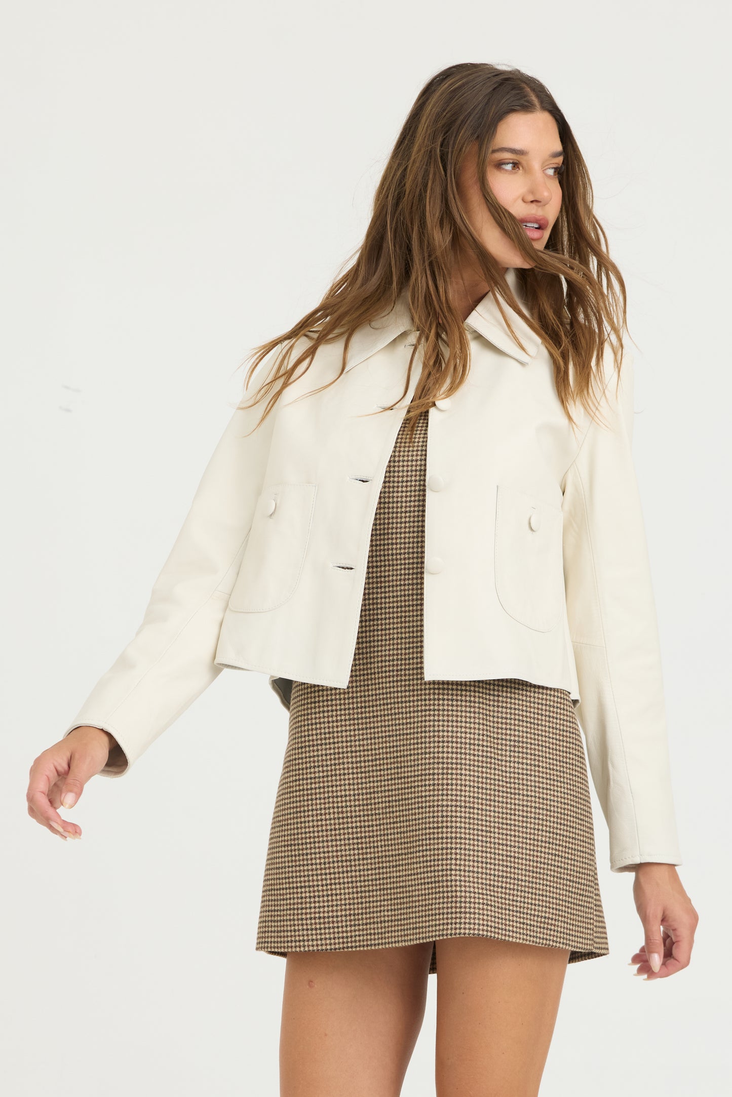Julie Burnished Leather Creme