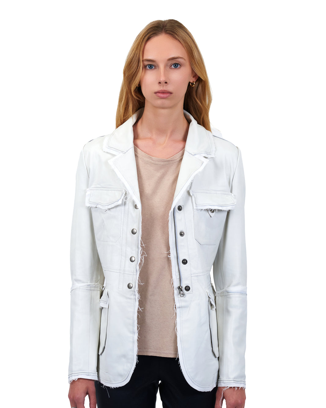 Tina Washed Suede Jacket Sky - Jakett main image 0