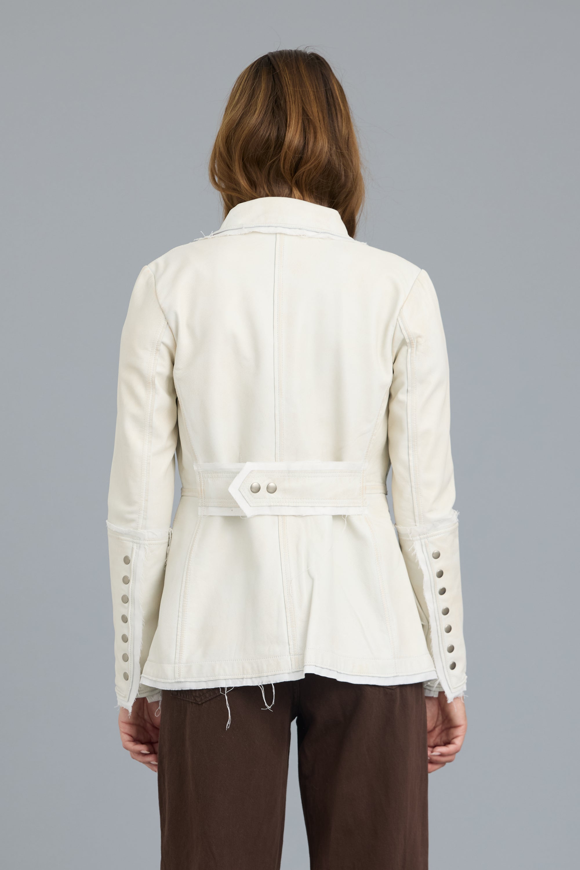 Women's Vintage Leather Jacket | Meryl in Coconut — Jakett New