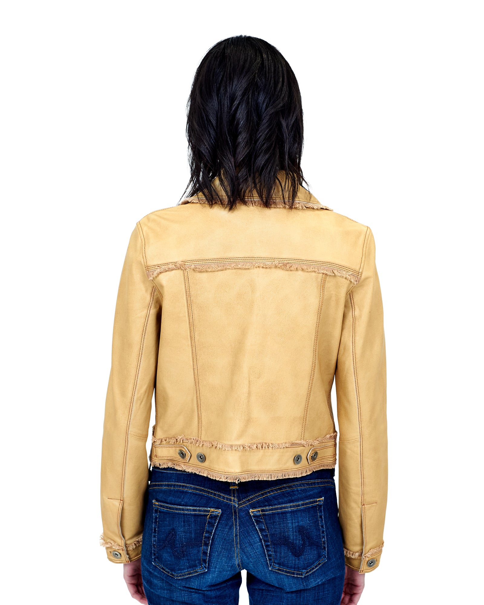 Hayden Vintage Leather Jacket Sand – jakett