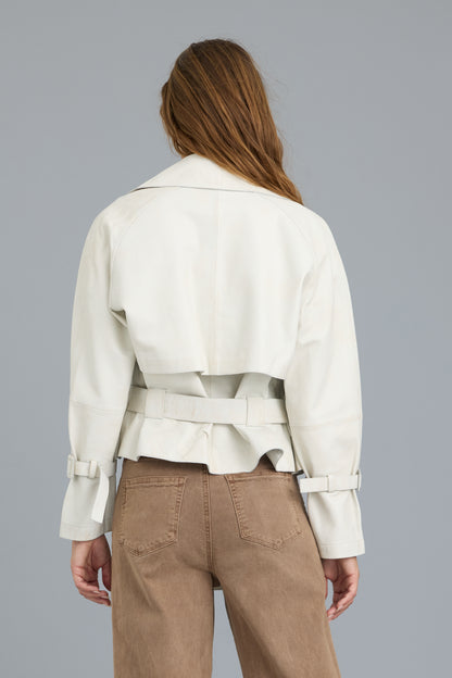 Naomi Vintage Leather Jacket Coconut