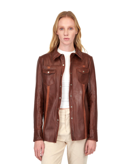 Robin Vintage Leather Jacket Saddle