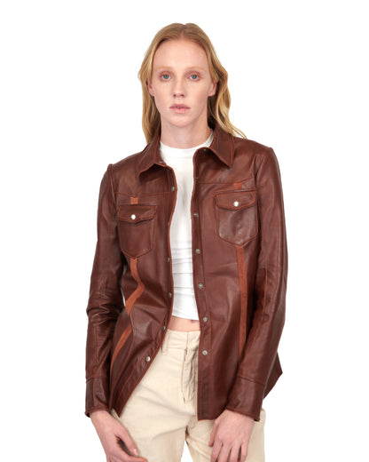 Robin Vintage Leather Jacket Saddle