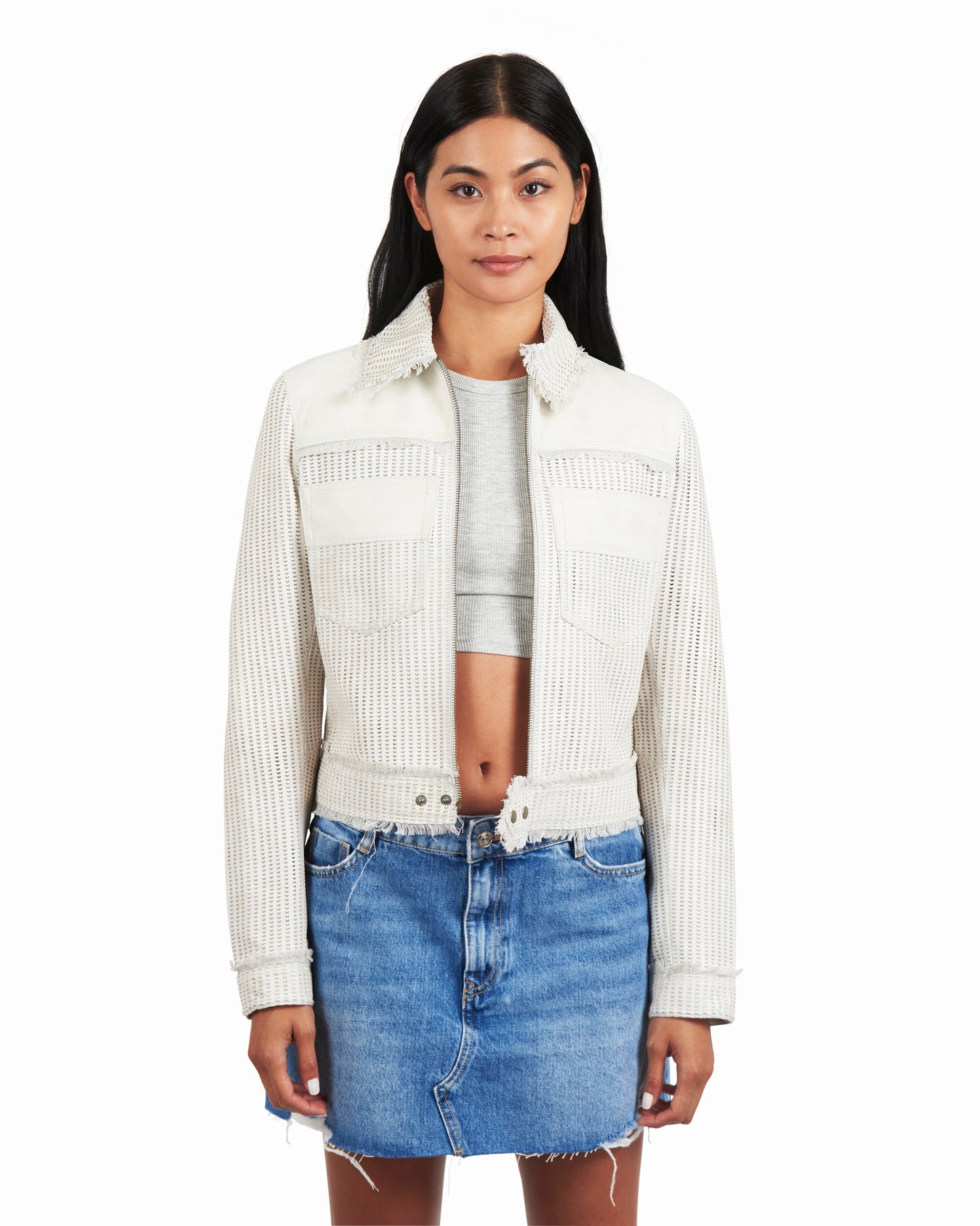 Hayden Perforated Vintage Leather Coconut