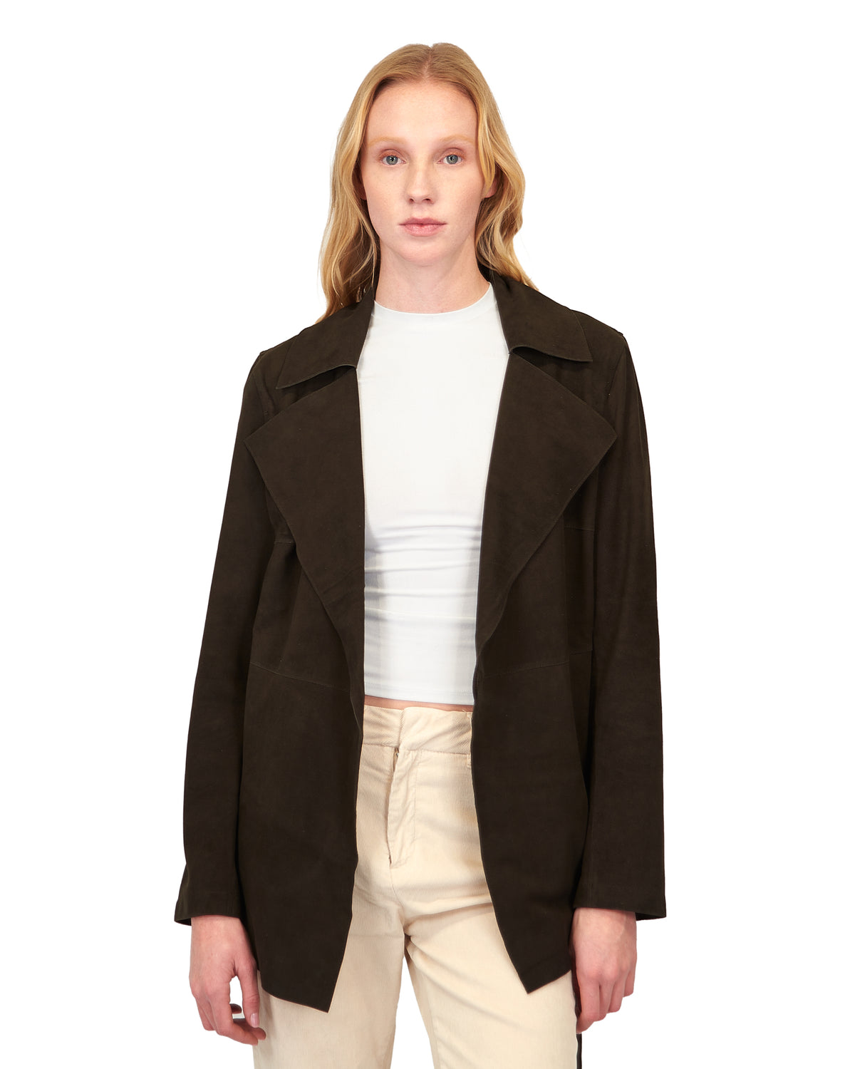 Freya Washed Suede Jacket Sable