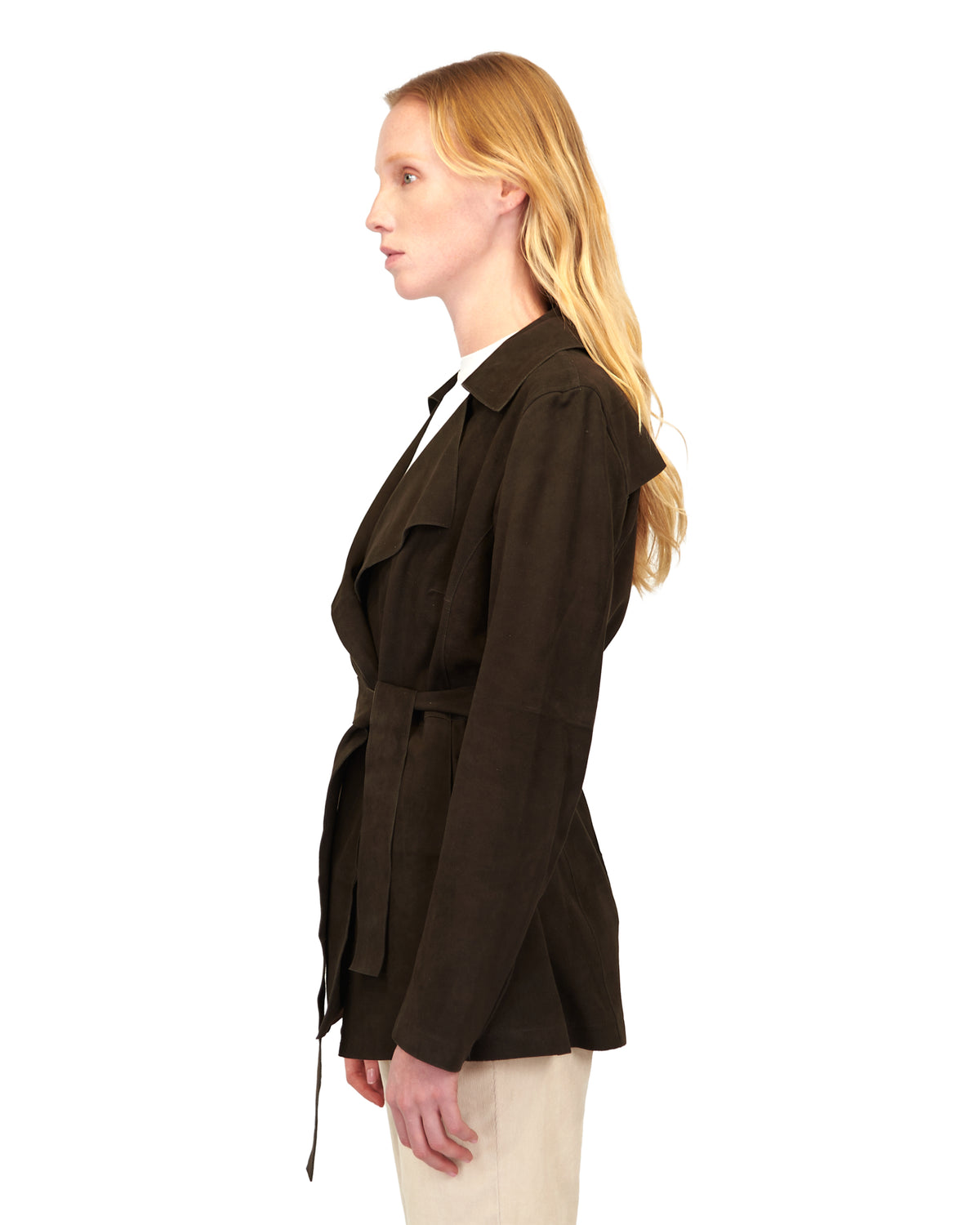 Freya Washed Suede Jacket Sable