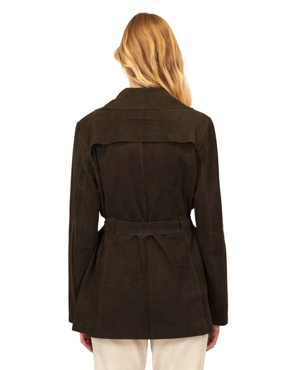 Freya Washed Suede Jacket Sable