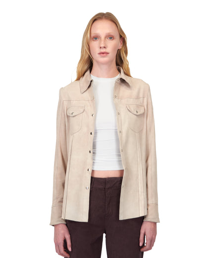 Robin Washed Suede Jacket Beechwood