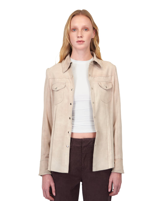 Robin Washed Suede Jacket Beechwood