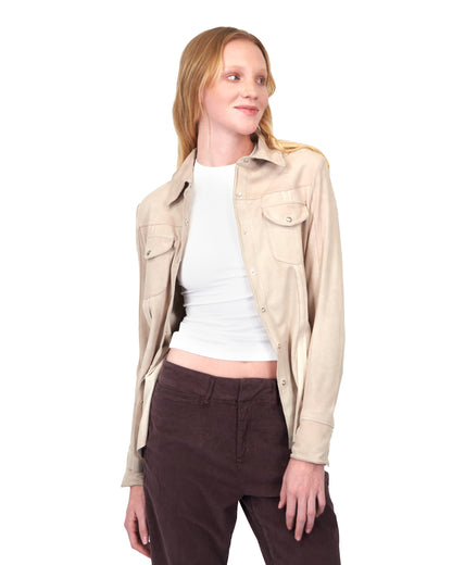 Robin Washed Suede Jacket Beechwood
