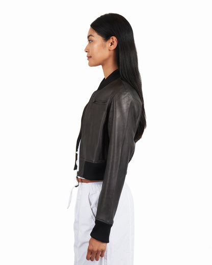 Collins Patina Leather Jacket Black