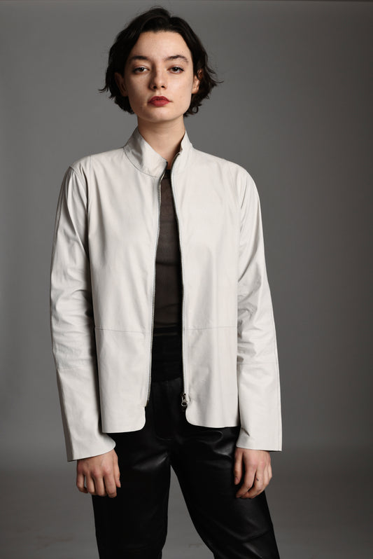 Giacca Lusso Curved Hem Shirt Off White