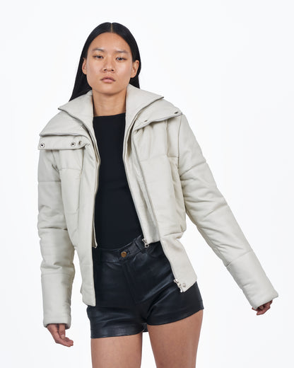 Giacca Lusso Puffer Jacket Off White