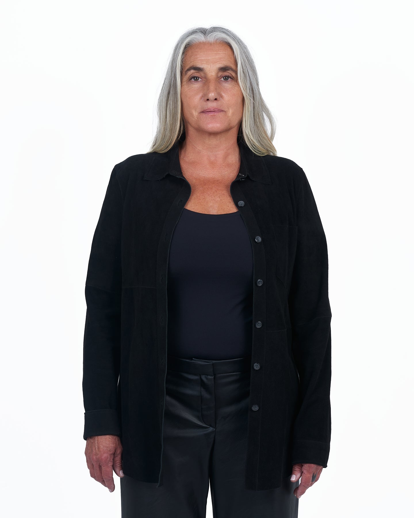 Giacca Lusso Britta Suede Blouse Black