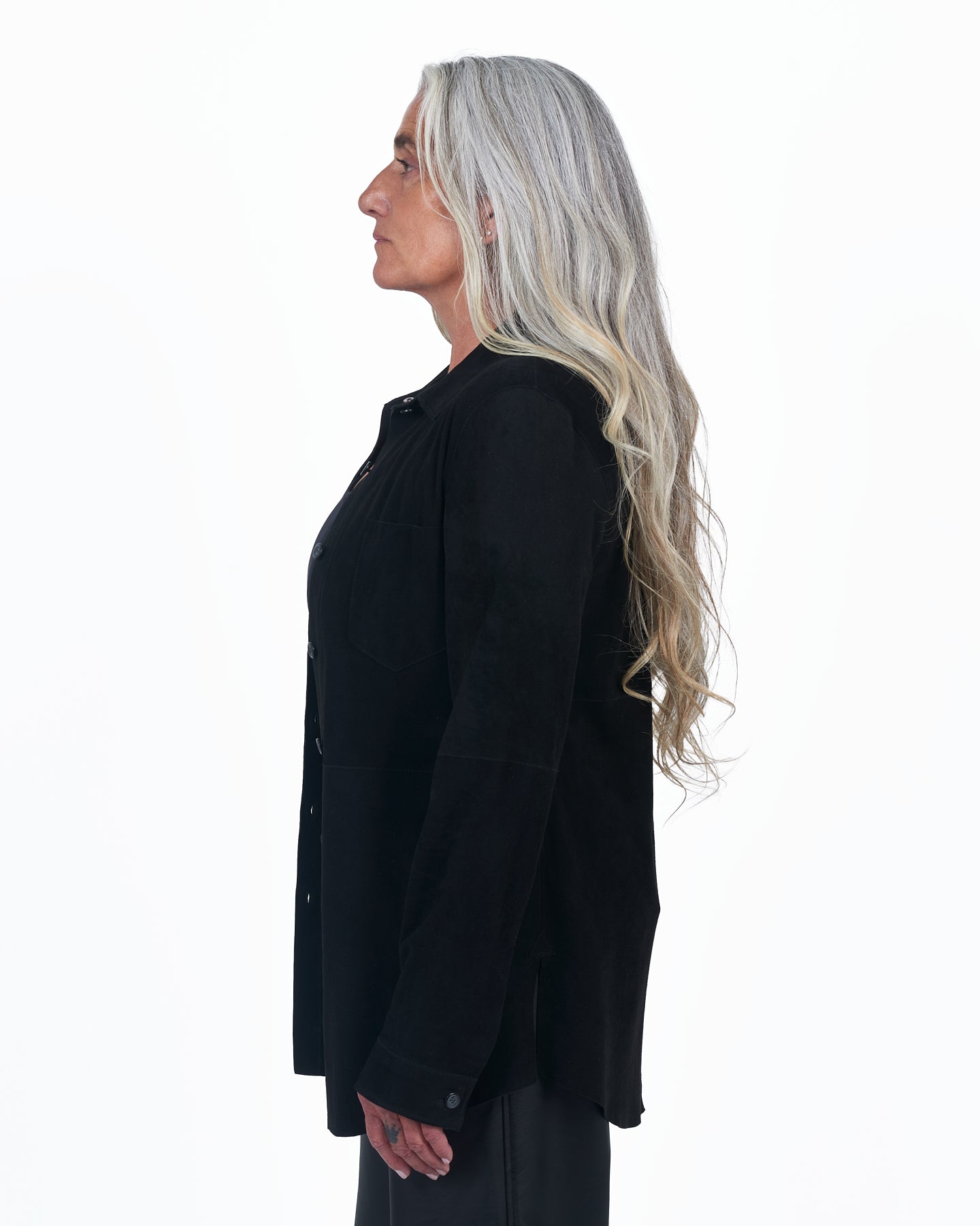 Giacca Lusso Britta Suede Blouse Black