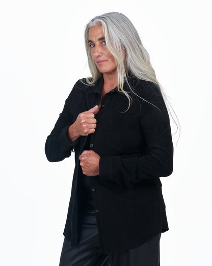 Giacca Lusso Britta Suede Blouse Black