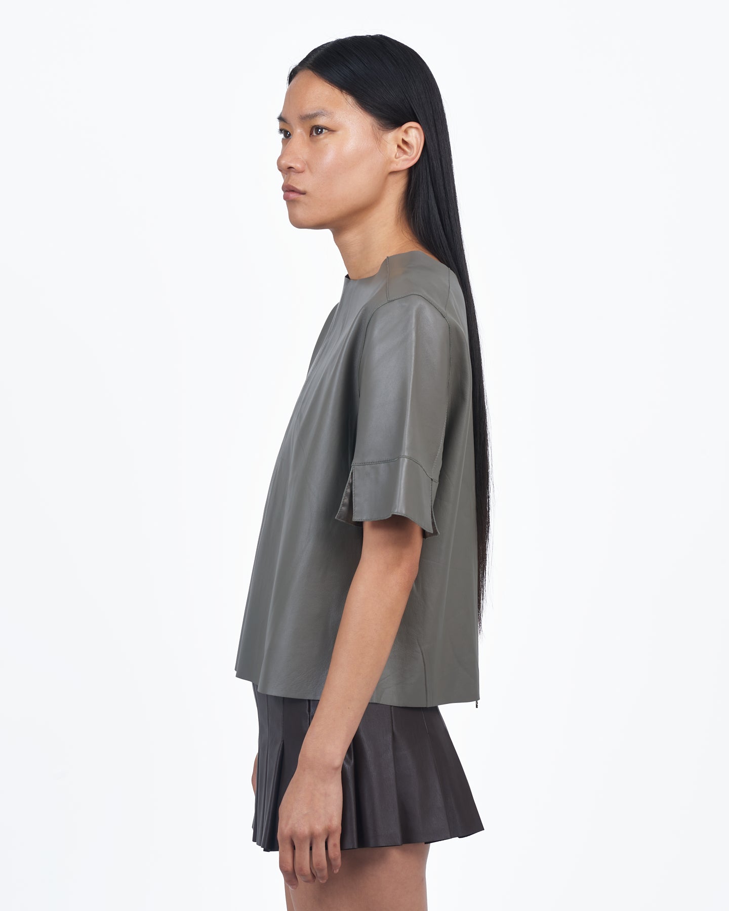 Giacca Lusso T-Shirt Leather Cement