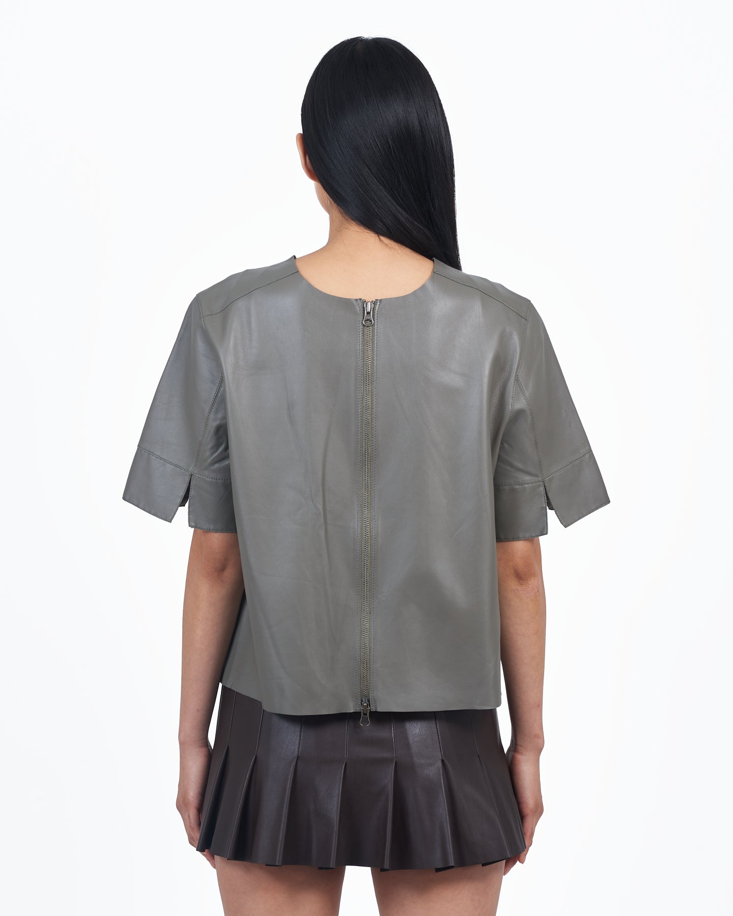 Giacca Lusso T-Shirt Leather Cement