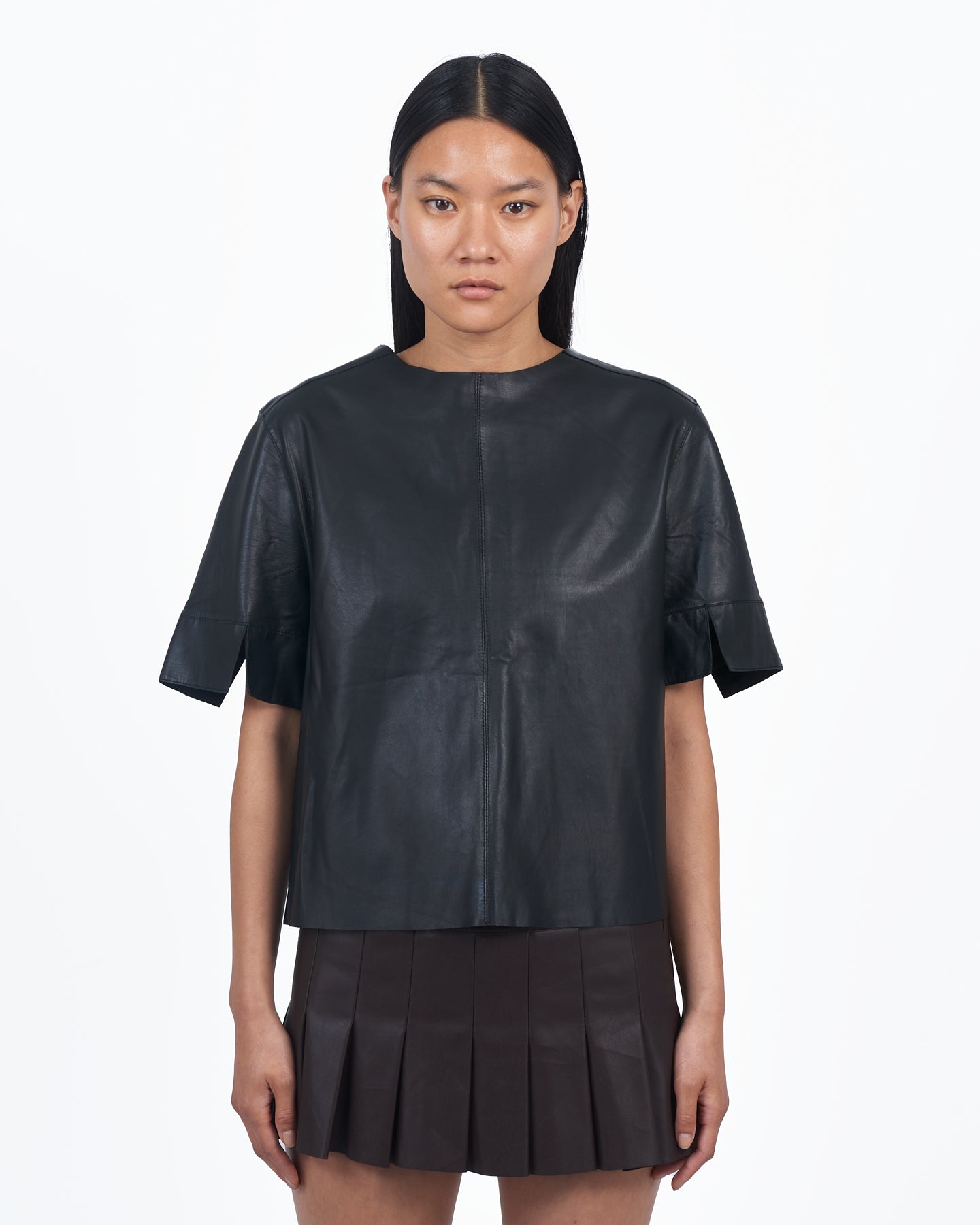 Giacca Lusso T-Shirt Leather Black