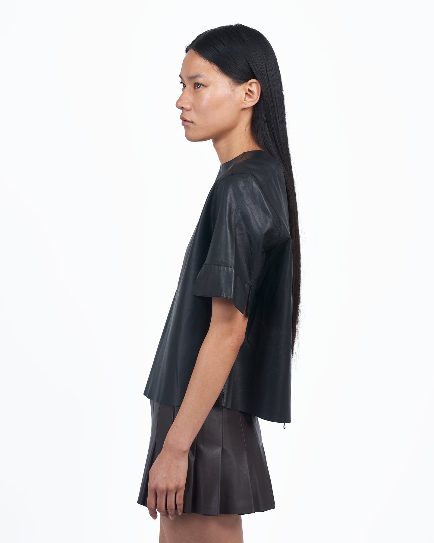 Giacca Lusso T-Shirt Leather Black